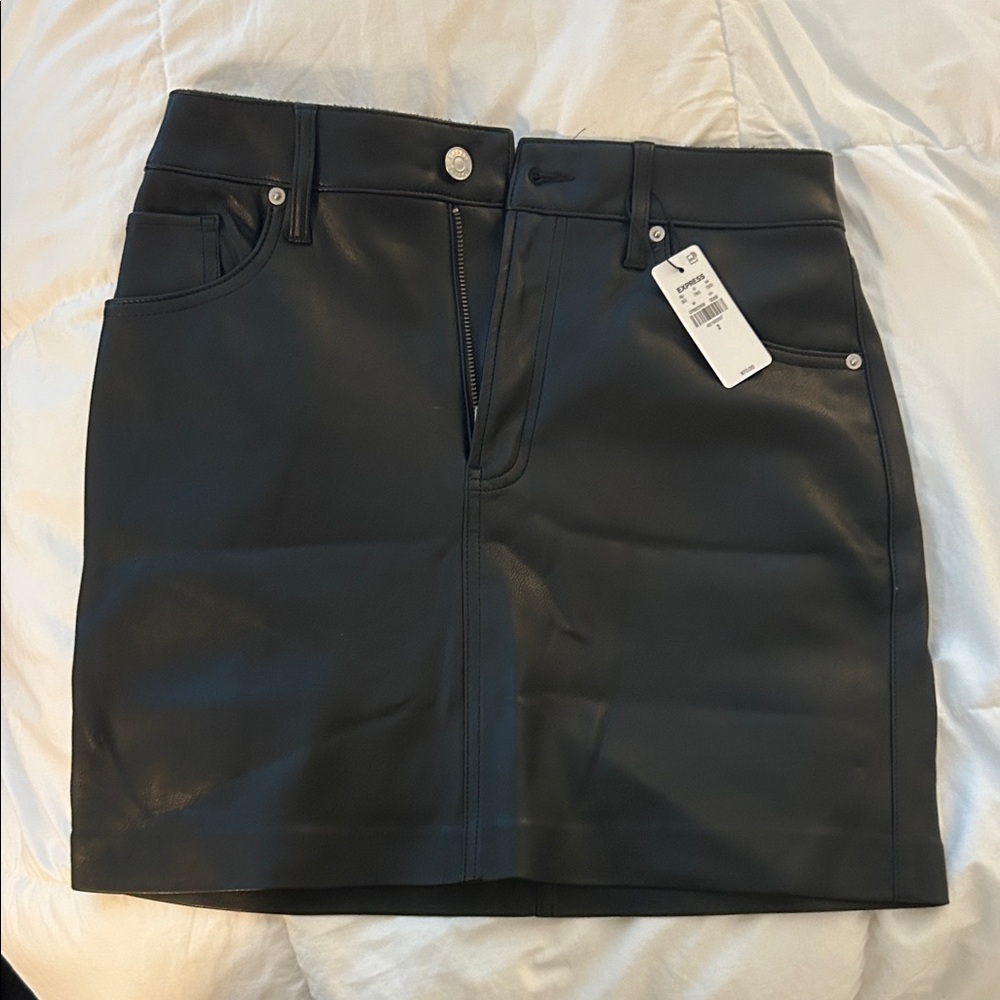 New Express Leather Skirt